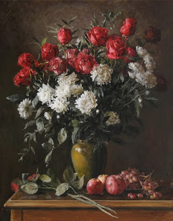 Pintura Hiperrealista Jarrones Flores