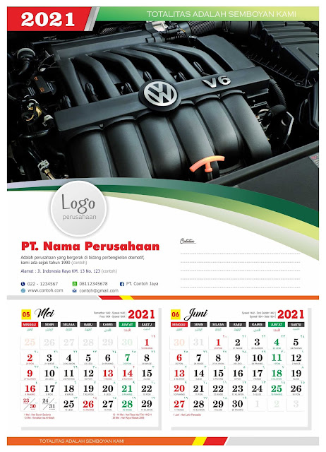 Download Templat Desain Kalender Tahun 2021 Lengkap cdr ...