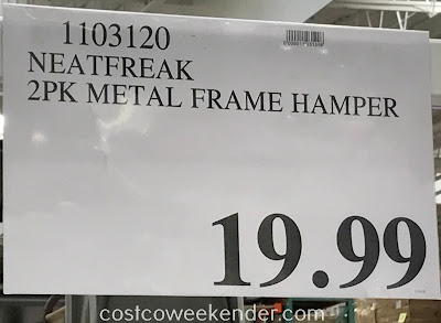 Deal for a 2 pack of NeatFreak Metal Frame Basket Hampers at Costco