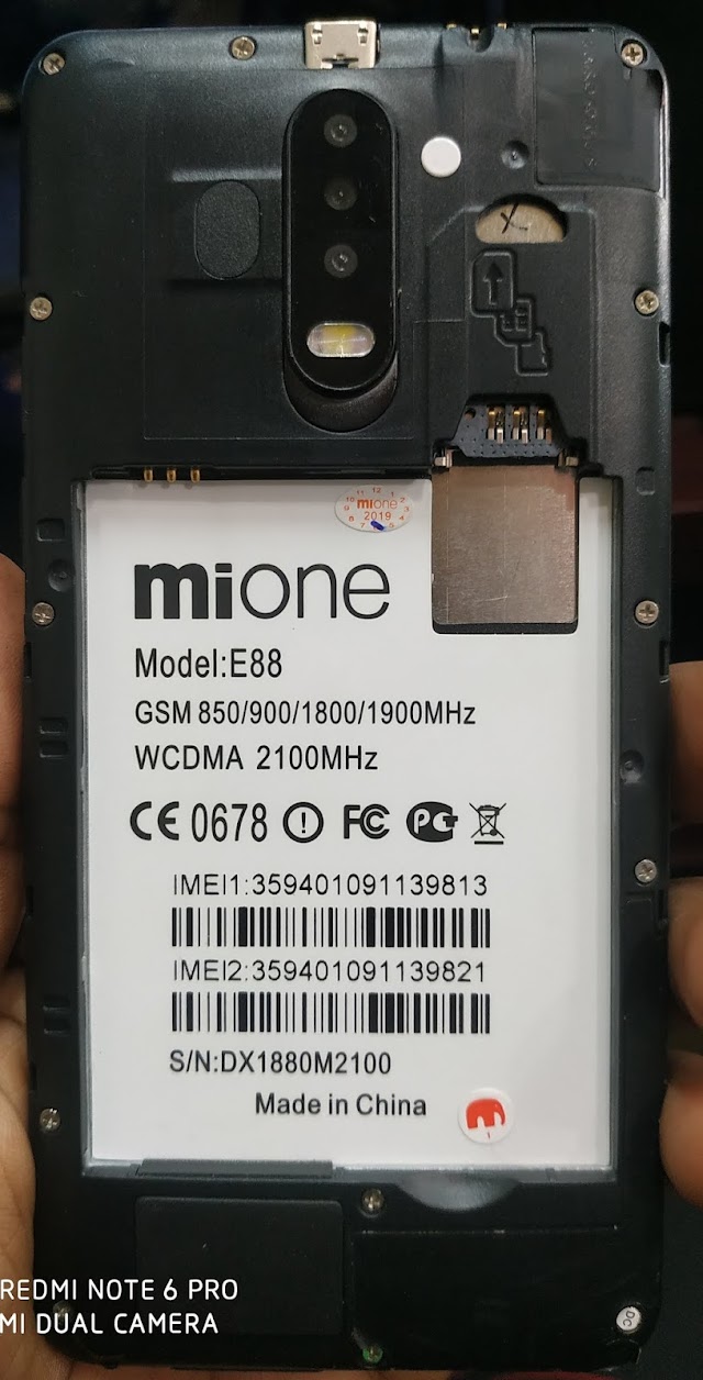 Mione E88 Flash File MT6580 5.1 Firmware (Stock ROM)