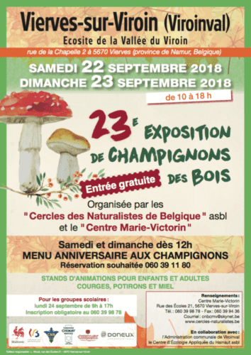 Exposition champignons des bois Namur Belgique 2018