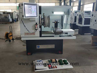 Alloy Wheel Cutting Machine CK6160Q Exported to Spain