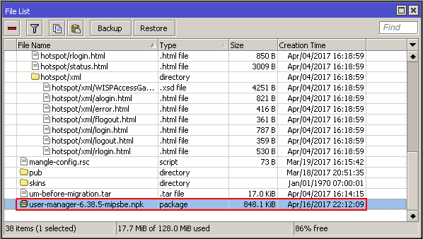  Pada routeros mikrotik terdapat package  Cara Install dan Uninstall Package Mikrotik