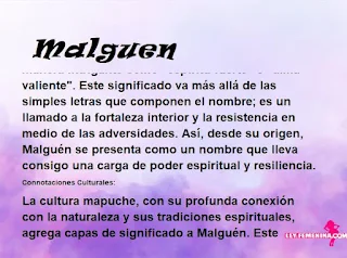 ▷ Significado del nombre Malguen