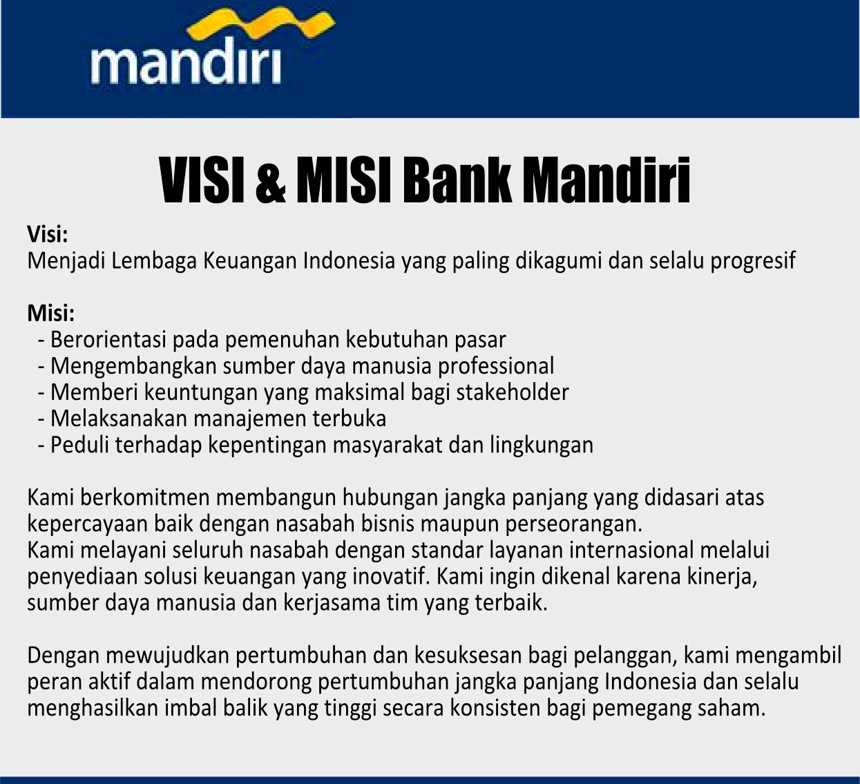 contoh visi dan misi