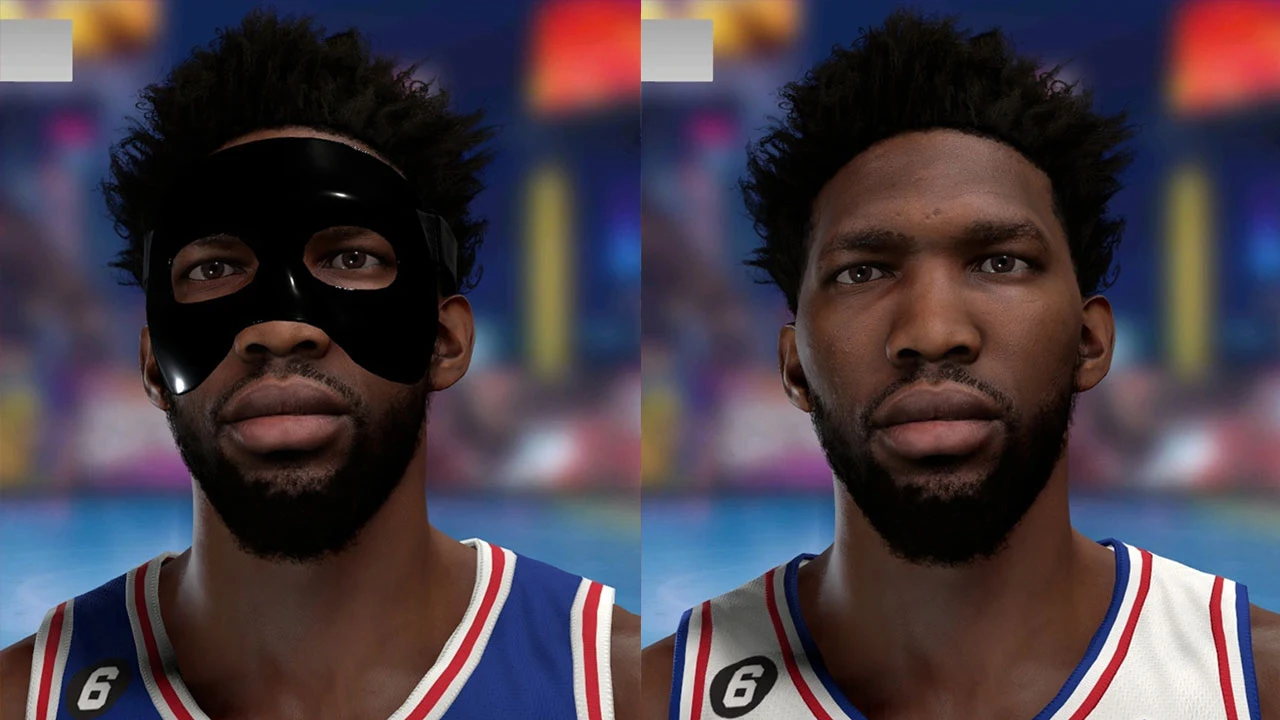 NBA 2K23 Joel Embiid Cyberface wit Black Mask