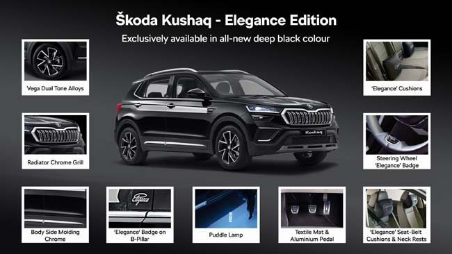 Škoda Auto India launches Elegance Editions in all new Deep Black colour for the Kushaq and Slavia