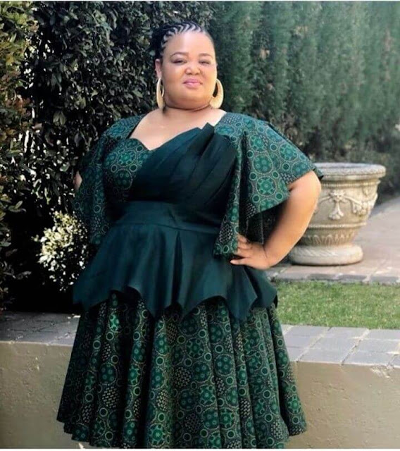 Latest Shweshwe Dresses Plus Size 2022.