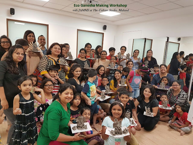 JAMMs mommy+kids Eco Ganesha Idol Making workshop at The Culture Studio, Mulund