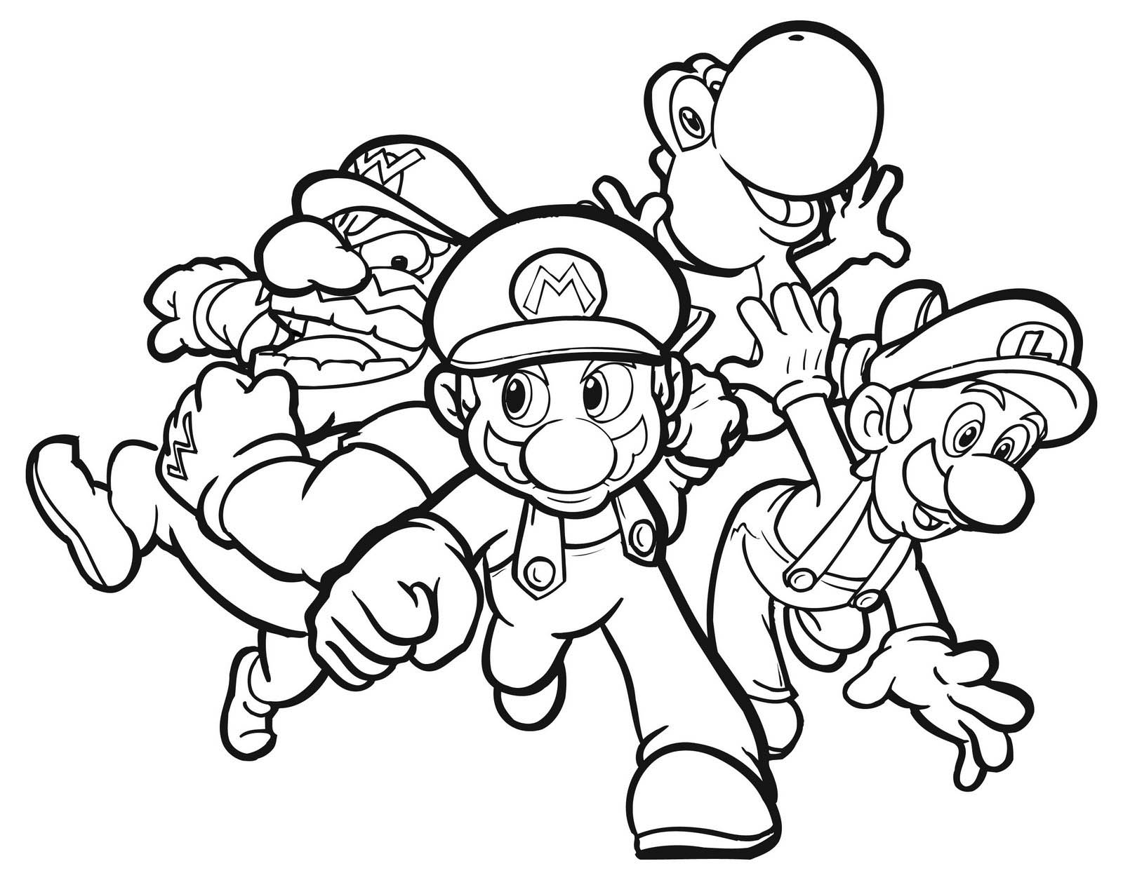 Mario Coloring Pages For Kids Printable 1