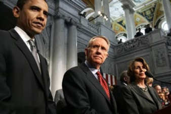 Barack Obama, Harry Reid, Nancy Pelosi