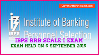 IBPS RRB Scale 1 September 2015