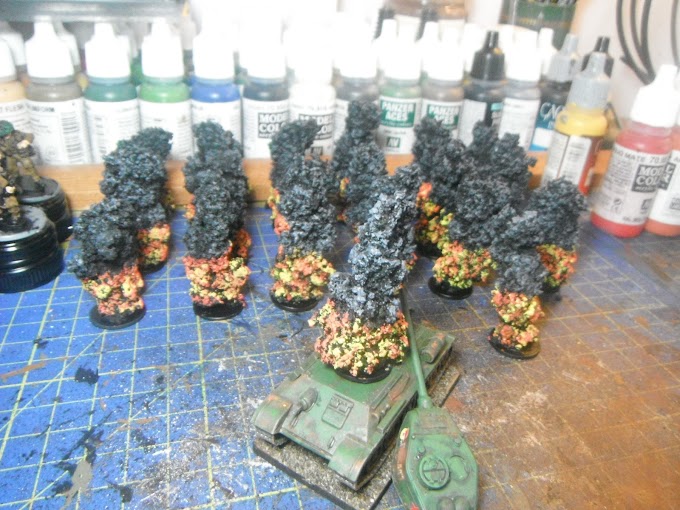 Simple explosion markers for Flames of War.