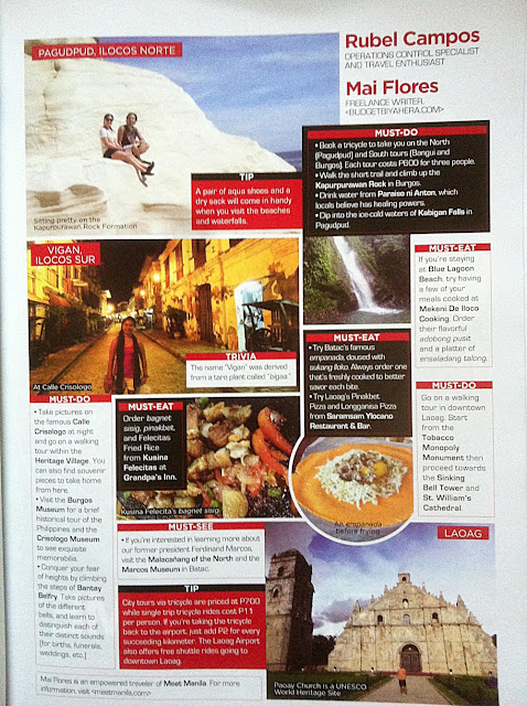 An excerpt of Mai's article in Travel Magazine