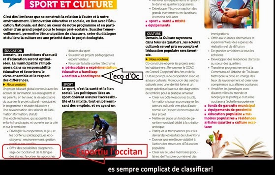 occitan e EELV Tolosa campanha 2014