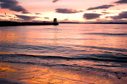 Nairn Beach Sunset. This was taken last summer on a windy beach. (img nairn pier vb)