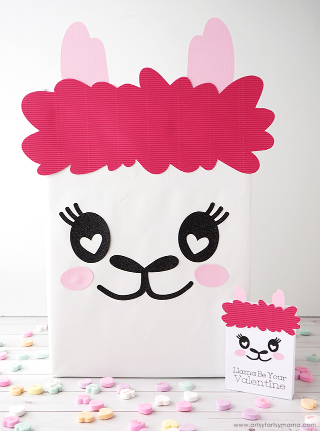 Llama Valentine Card Box and Llama Valentine Treat Boxes