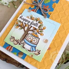 Sunny Studio Stamps: Moroccan Circles Woodsy Autumn Fancy Frames Fall Card by Eloise Blue