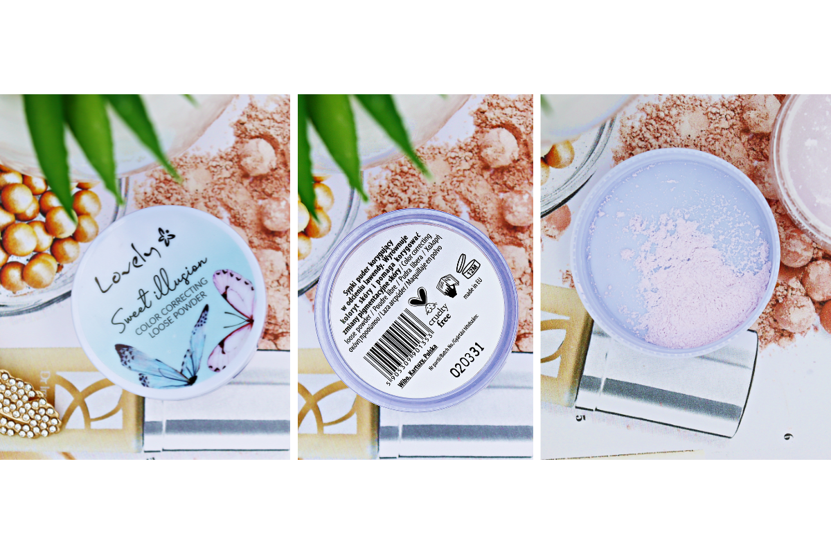 Lovely, Is a Butterly, Sweet Illusion Color Correcting Powder Lavender-puder do twarzy, sypki, nr 2