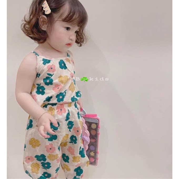 [ baby_angel.0901 ] [7-19kg]Set Áo 2 Dây Quần Thụng Họa Tiết Siêu Xinh Bé Gái