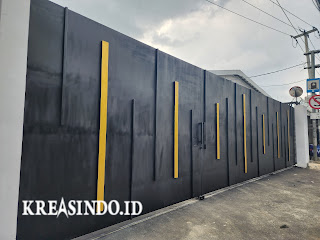 Pintu Pagar Gudang Besi untuk Hasta Bersama Jalan Raya Bogor [ RO ]