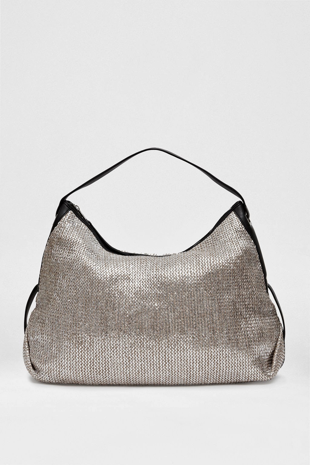  French Connection Florence Woven Hobo Bag
