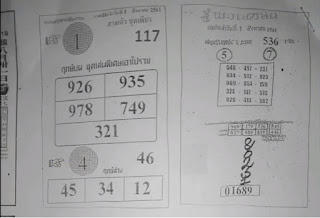 Thailand Lottery 2nd Paper For 01-09-2018