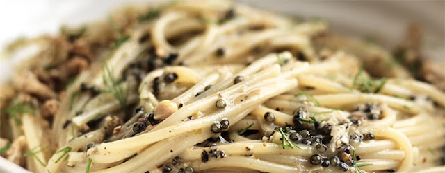 Pasta with caviar