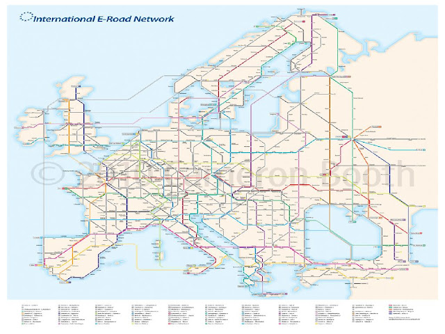 Europe Highway Map 