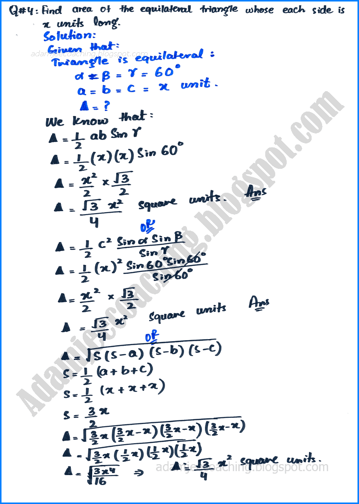 application-of-trigonometry-exercise-11-3-mathematics-11th