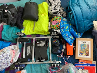 Photo of stuff to be packed.