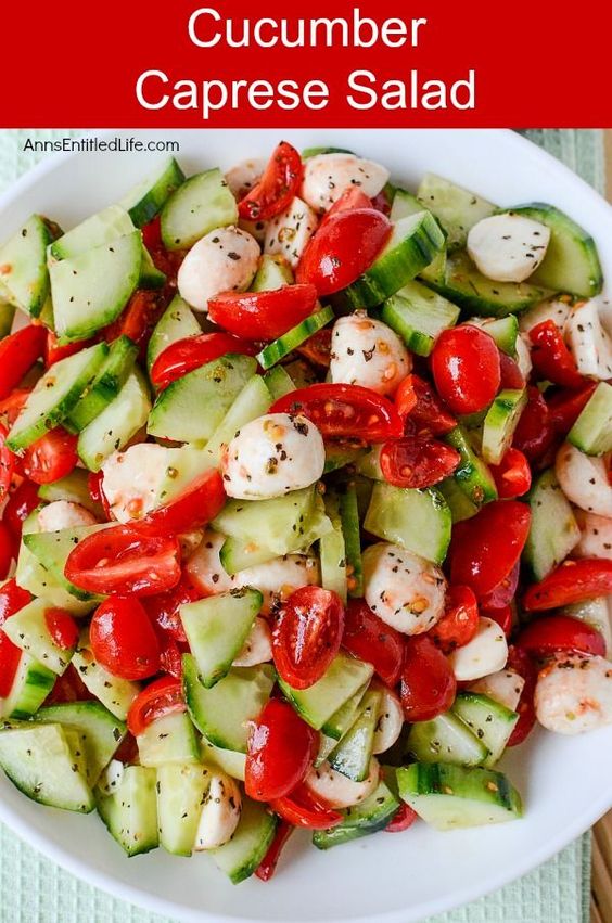 Cucumber Caprese Salad Recipe on Yummly. @yummly #recipe