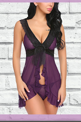 Purple lingerie