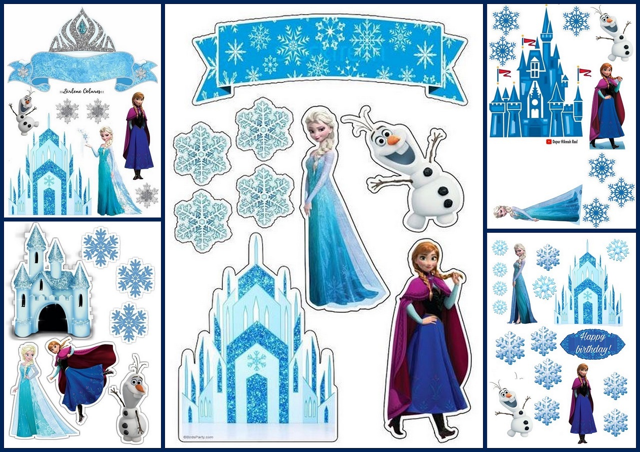 Disney Frozen Cumpleaños Pastel Topper Set Con Elsa, Olaf, Anna ~  TOTALMENTE NUEVO~