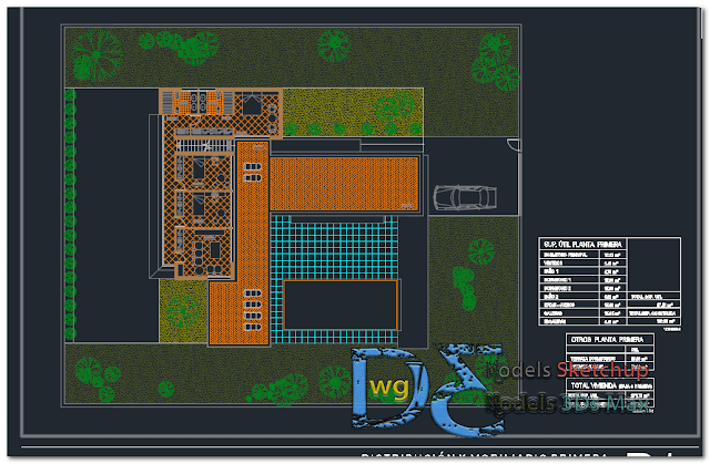 Dwelling house in AutoCAD  