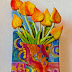 Polymer Clay on Canvas- Tulips