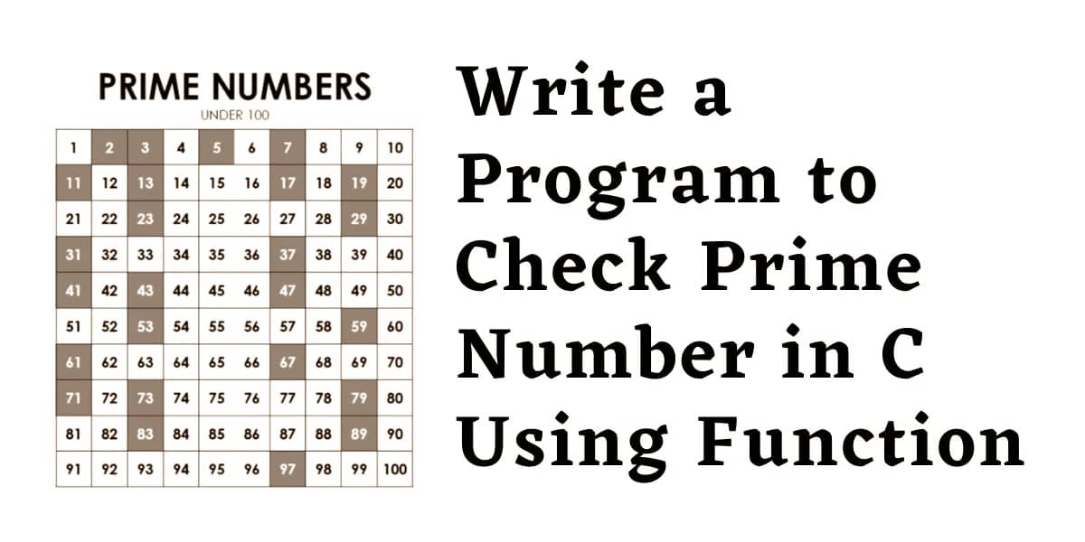 Program to Check Prime Number in C