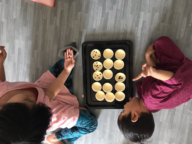 aktiviti cuti sekolah -muffin vanila -kids make muffin