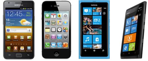 Galaxy S2 vs iPhone 4S vs Lumia 800 vs Lumia 900 Specs Comparison