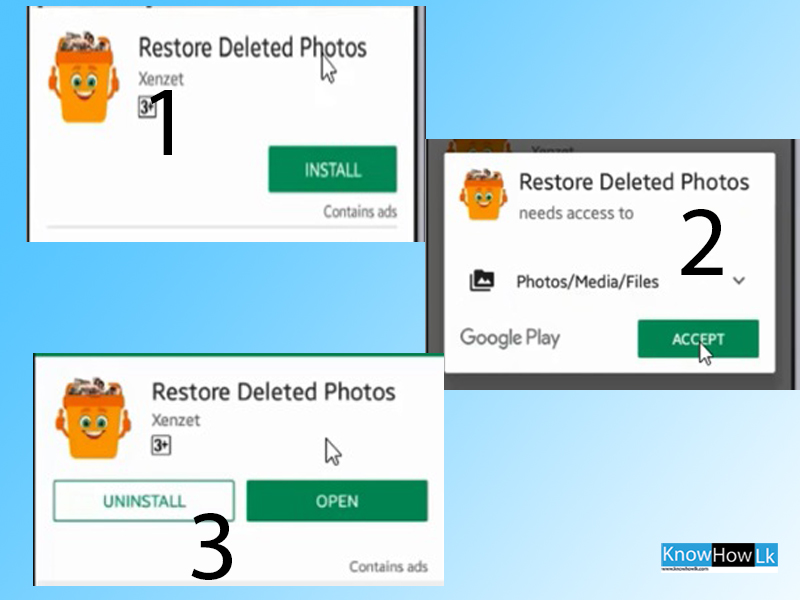 How to Get Back Deleted Photos on Android phones Knowhowlk