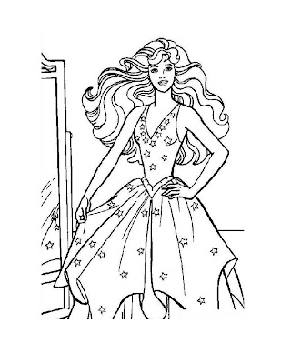 barbie coloring pages for kids. This coloring page features