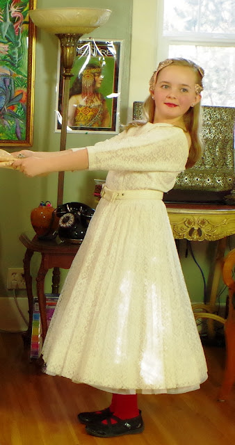 1950's Cream Lace 'New Look' Dress 