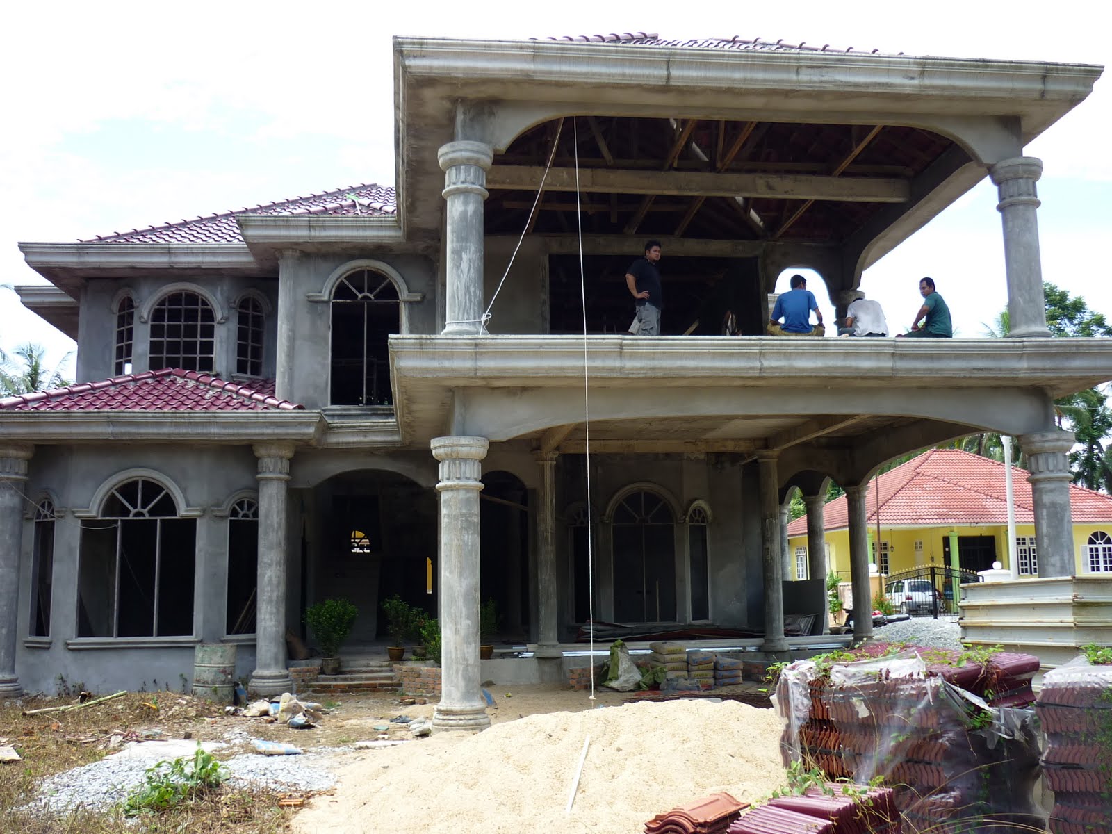 ZIMA CONSTRUCTION projek rumah  banglo dua  tingkat  yang 