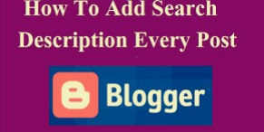 Blogger Post (Search Description) Kaise Add Kare Hindi Blog Main Optimized Articles 
