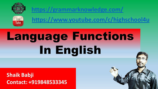 Language Functions In English