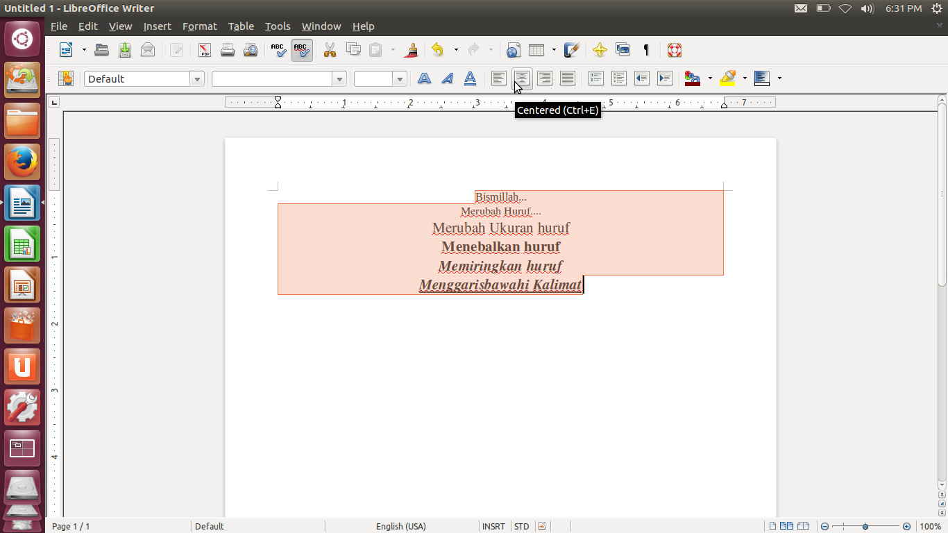 Catatan Ojiedarojie: Screen shoot LibreOffice 4 di Linux 