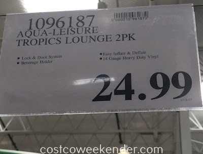 Deal for the Aqua-Leiser Oceans 7 Tropics Lounge (2 pack) at Costco