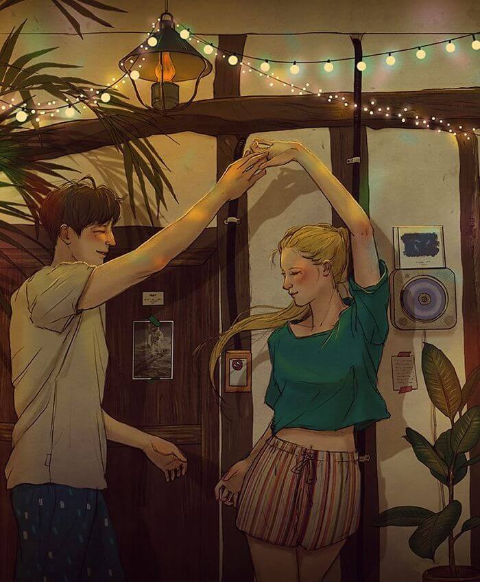 22 Beautiful Illustrations That Prove The Magic Of Love - Dancing Through The Night