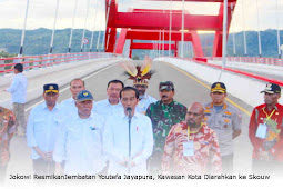 Jokowi ResmikanJembatan Youtefa Jayapura, Kawasan Kota Diarahkan ke Skouw 