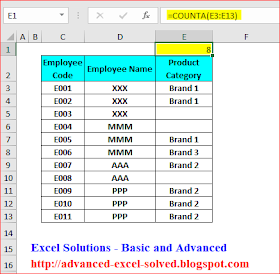 COUNTA Function 